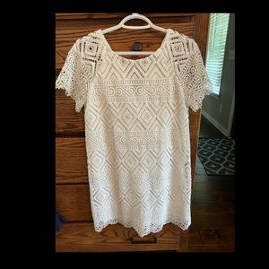 Madewell White Crochet Dress